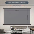 XIAOHUI Anti-light Thick HD Projector Screen 16:9 No-hole Wall-mounted Home Projection Screen 60/72/84/92/100/110/120/133inch