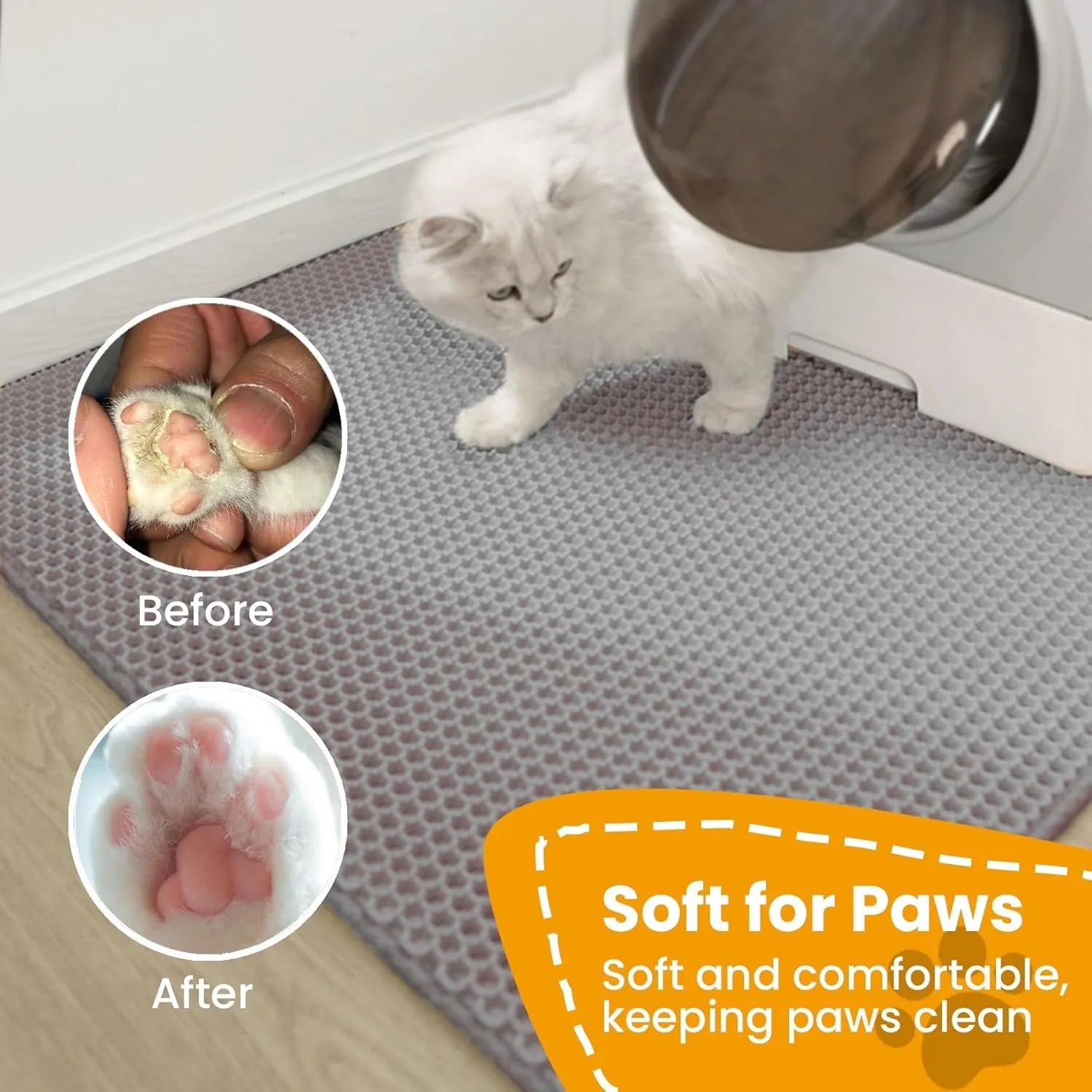 Double Layer Cat Litter Mat Non Slip Waterproof Wear Resistant Pet Mat