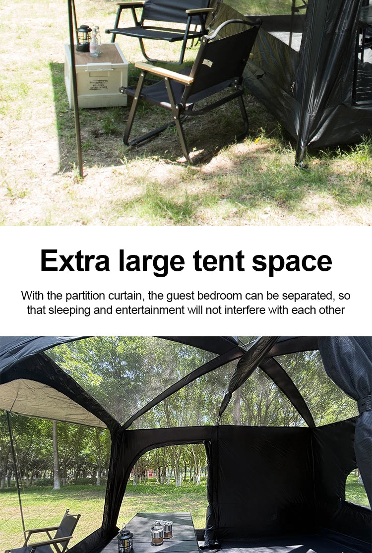 Large Camping Tent For 8 To 12 Person Two Room Waterproof Windproof Outdoor Family Tent With Rainfly Instant Cabin Use
