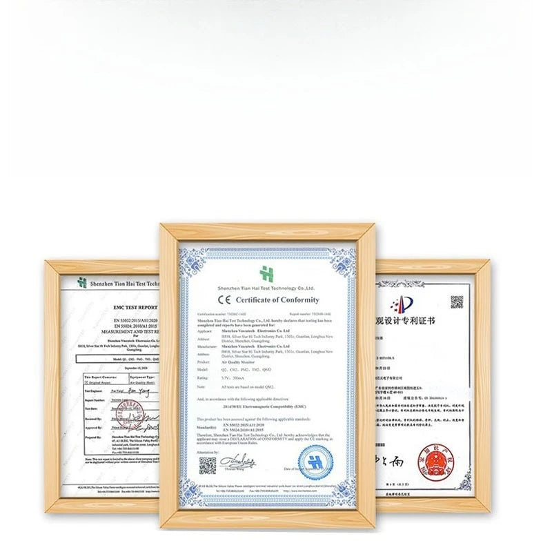 Smart Air Quality Monitor With Semiconductor Sensor For Home Office Real Time Detection PM2 5 CO2 Temperature Humidity