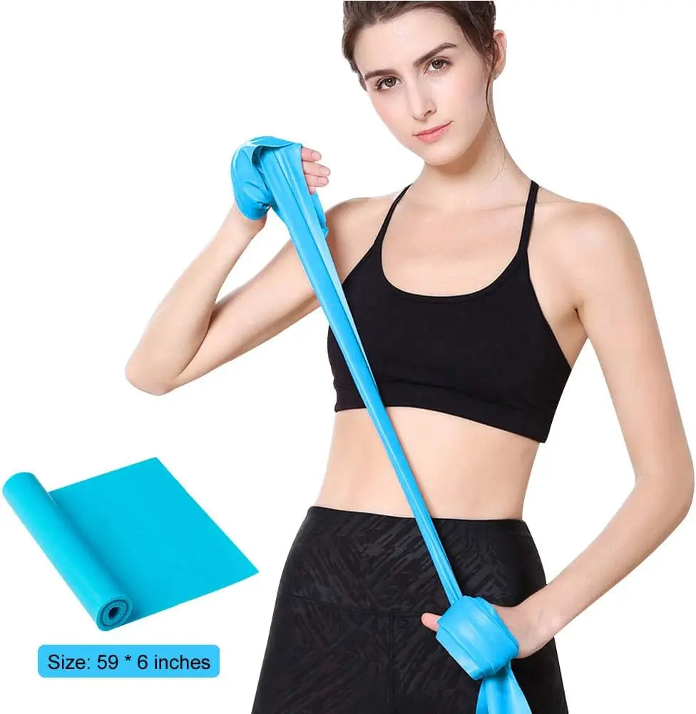 Yoga Resistance Bands Set TPE Elastic Band Exercise Workout Recovery Fitness Pilates Rehab Strength Training