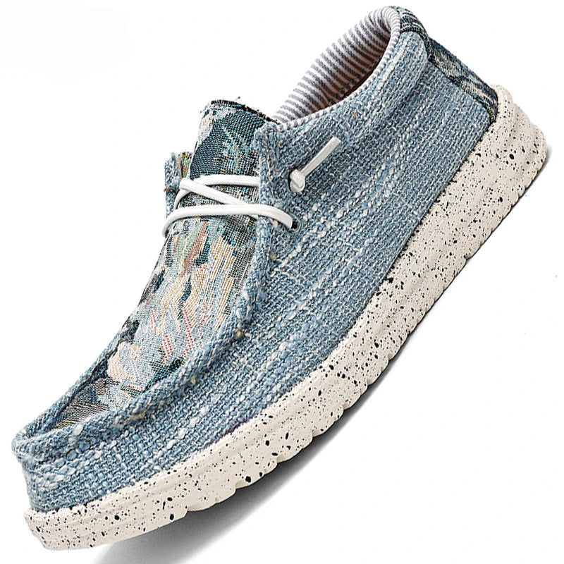 Men's Canvas Shoes Sneakers Outdoor Men Canvas Loafers Designer Graffiti Men vulcanized Flat Men Walking Moccasins Men Sneakers