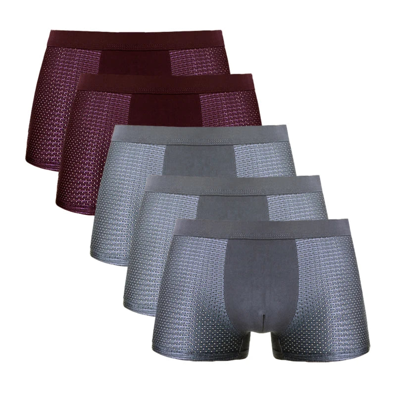 5PCS/Lot 8XL Mesh Mens Underwear Boxers Men Boxer Underwear men Boxers for Men Underwear Boxer Shorts Men Pantis Men Boxers