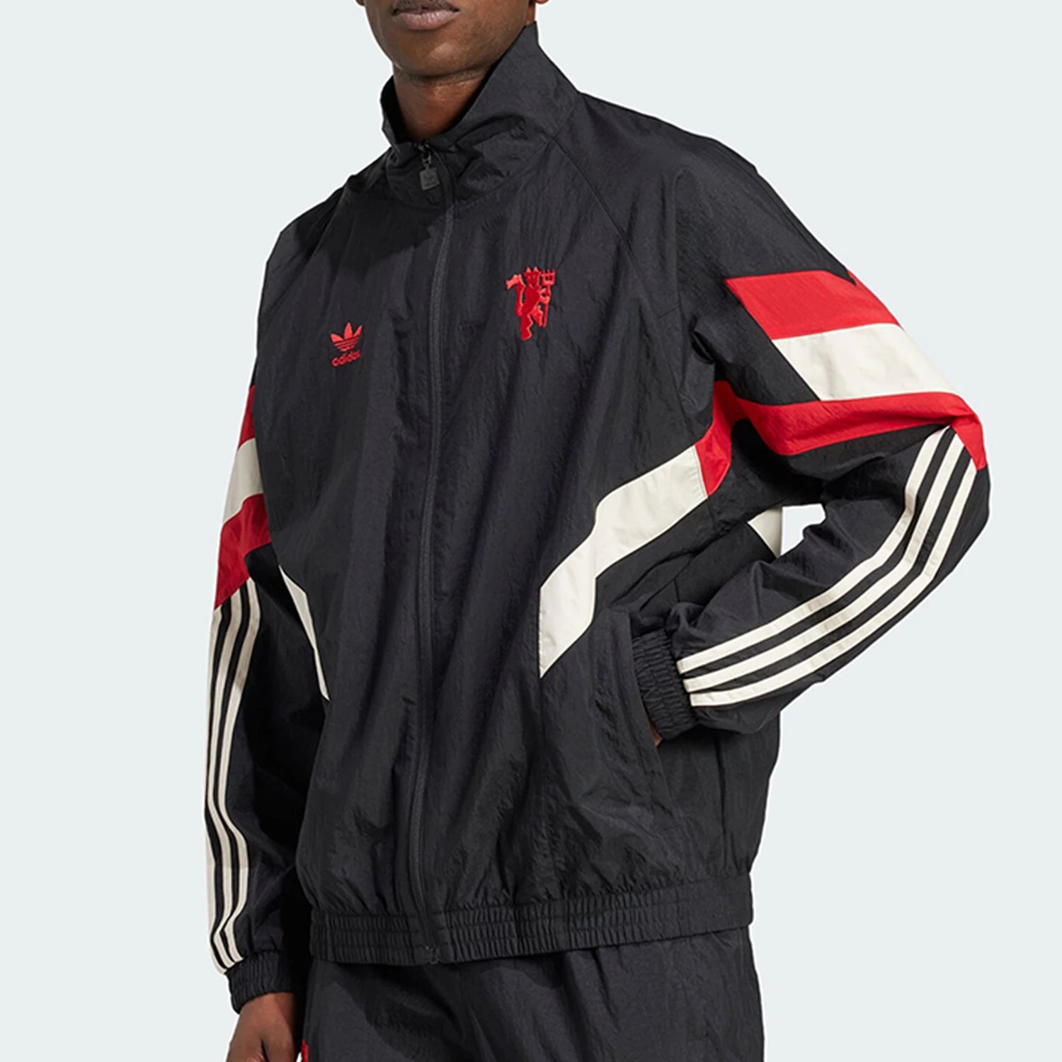 Originals Archive Patchwork Track Jacket - Mixed-Material Stand Collar IS6525 - Retro Sport Windbreaker