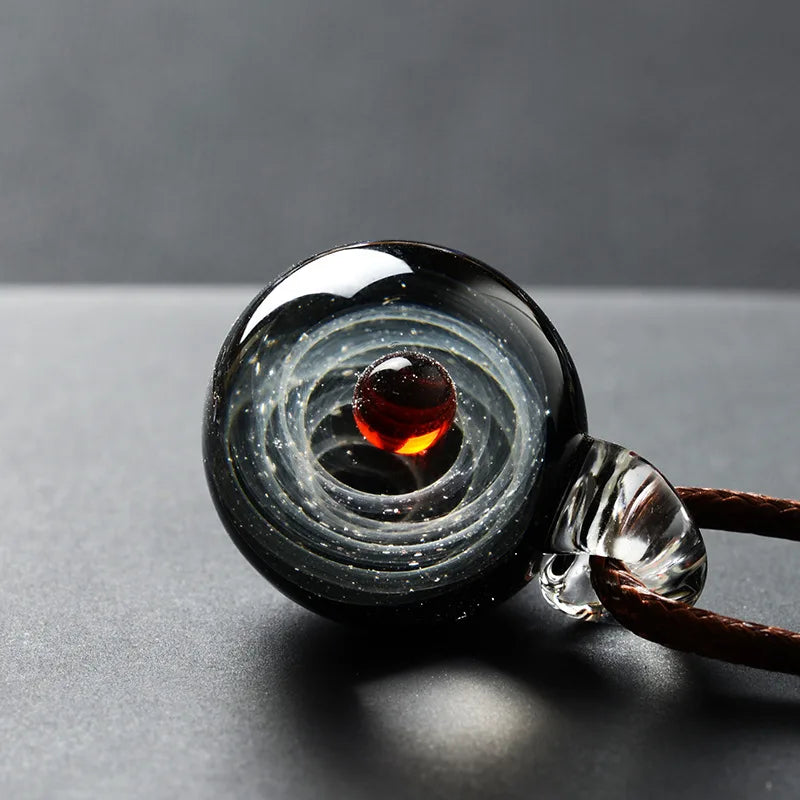 Universe Starry Skys Glass Ball Dreamy Pendants Celestial Body Men Women Personalized Fashion Necklaces Jewelry Christmas Gift - trendingshoping.com
