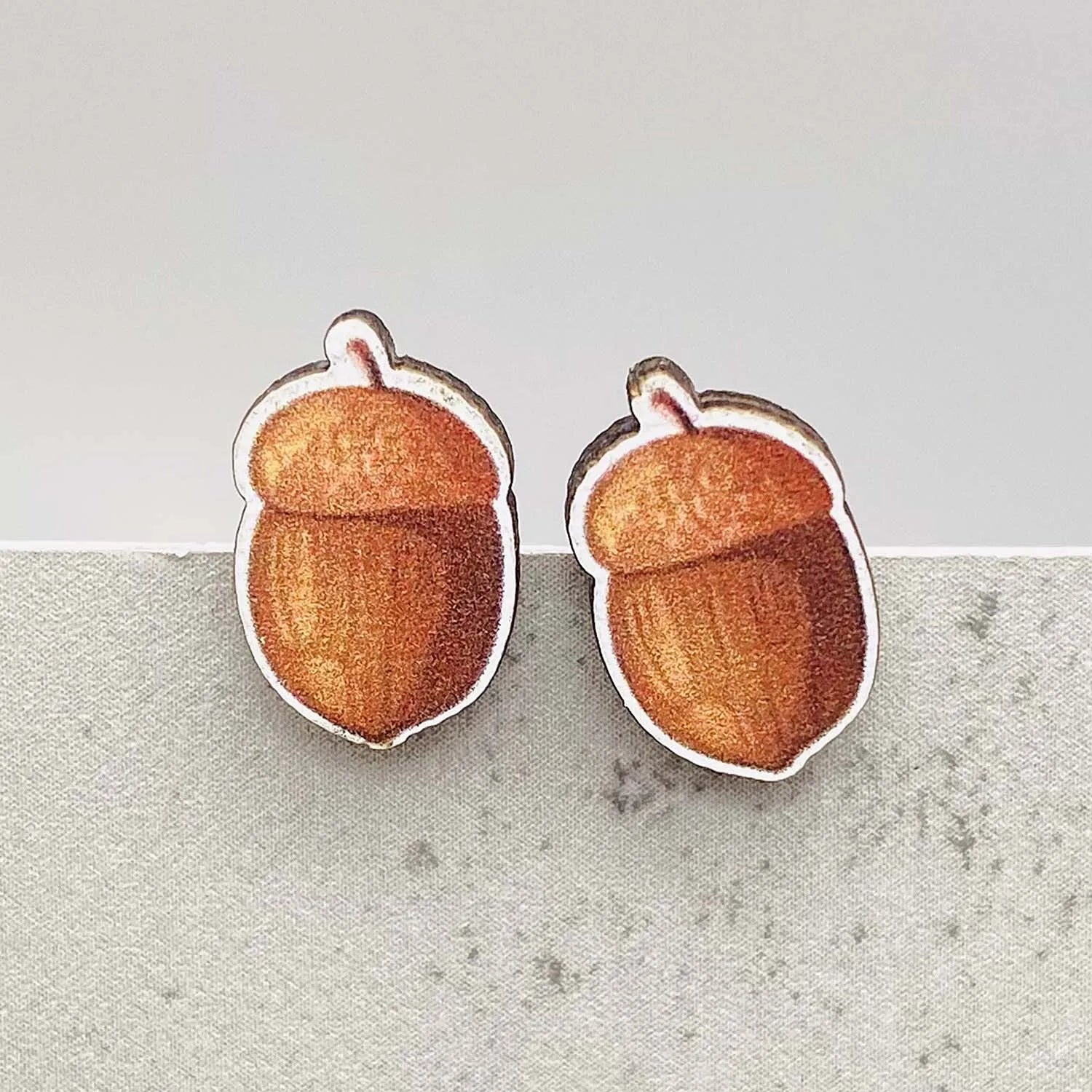 New Autumn Thanksgiving Ear Studs Maple Leaf  Pumpkin Turkey Sunflowe Dwarf Wooden Earrings Jewelry Thanksgiving Festival Gift