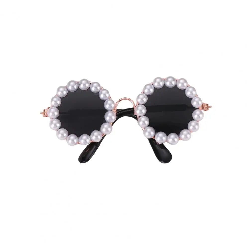 Pet Costume Sunglasses Faux Pearl Decor for Cats Dogs