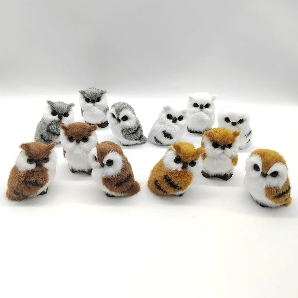 Simulation Owl Ornaments Plush Toys Cute Doll Artificial Fur Toy Christmas Tree Decor Pendant Christmas Gift For Kids Home Decor - trendingshoping.com