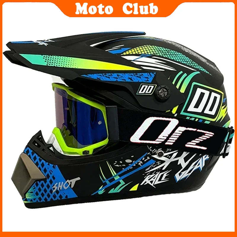 Kids Motocross Motorcycle Helmet Off Road Protective Helmet with Goggles