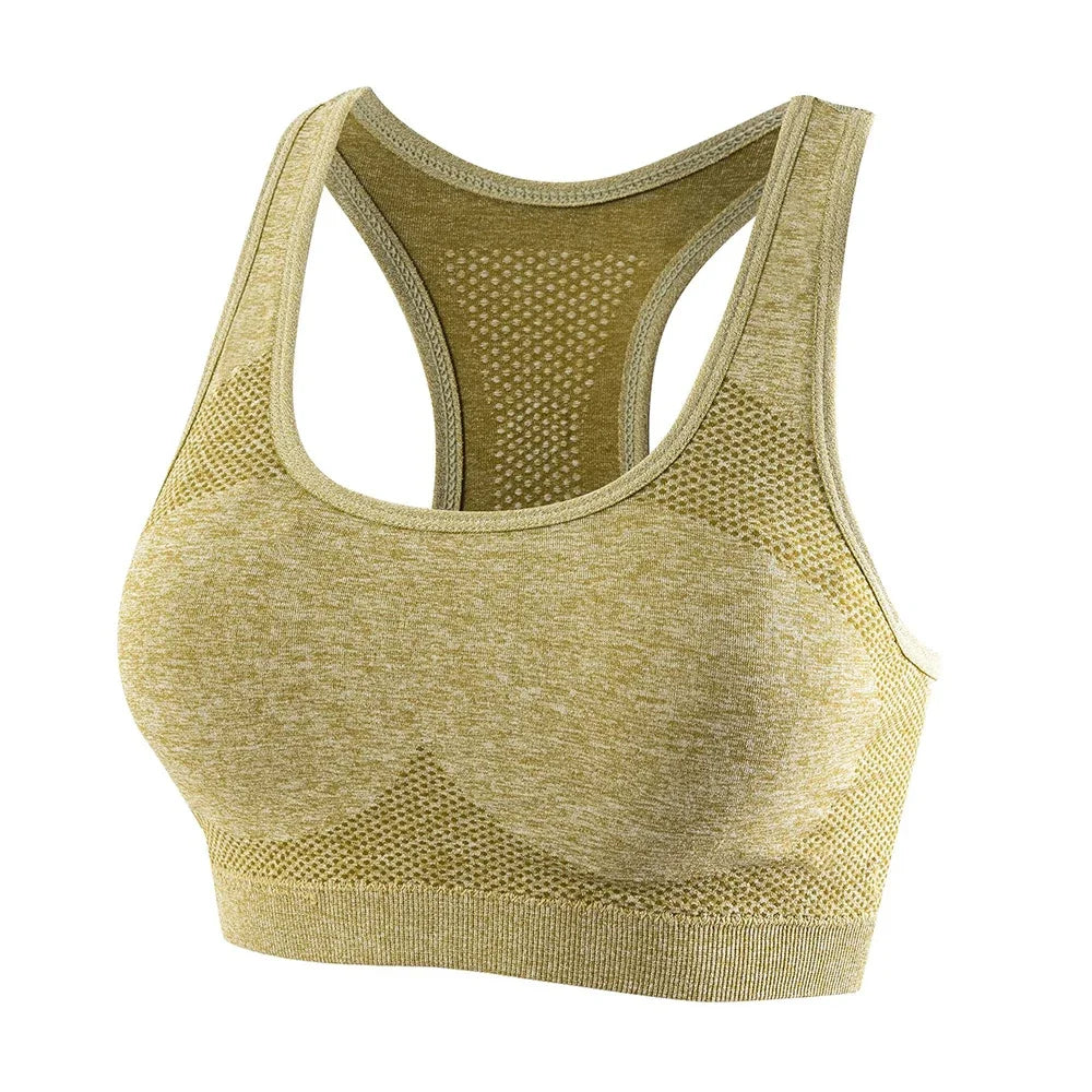 Women’s Seamless Push Up Sports Bra - Padded High-Impact Yoga & Gym Top