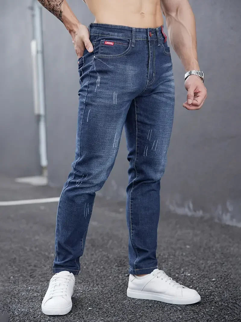 2025 Men's Slim Casual Street Classic Skinny Jeans Pencil Jeans Trendyy Stretch Style Comfortable Casual Fashion Versatile