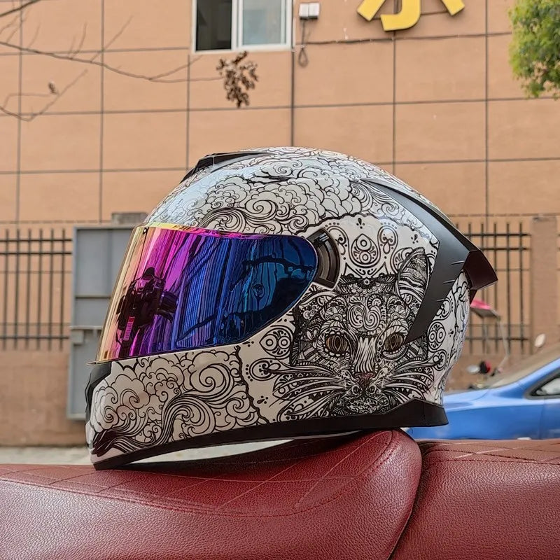 Motorcycle Scooter Full Face Helmet Modular Riding Safety Helmet