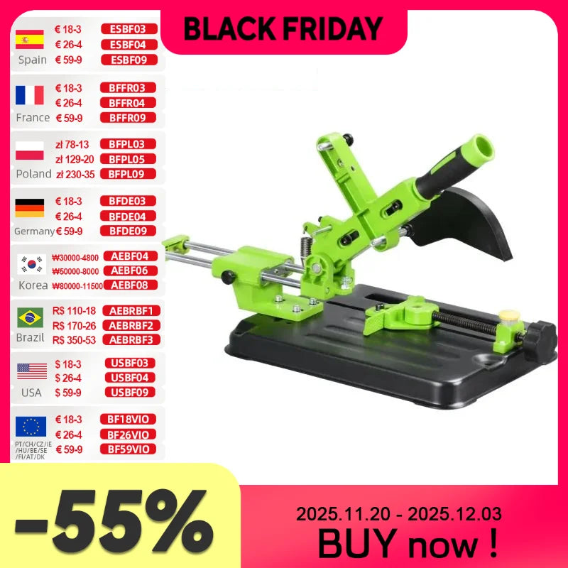 ALLSOME Angle Grinder Support Angle Grinder Fixed Universal Bracket for 100 115 125 Angle Grinder - trendingshoping.com