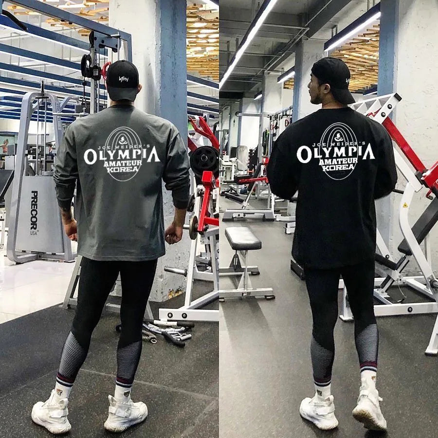 Men’s Long Sleeve Fitness Workout T-Shirt – Lightweight Gym & Bodybuilding Performance Top