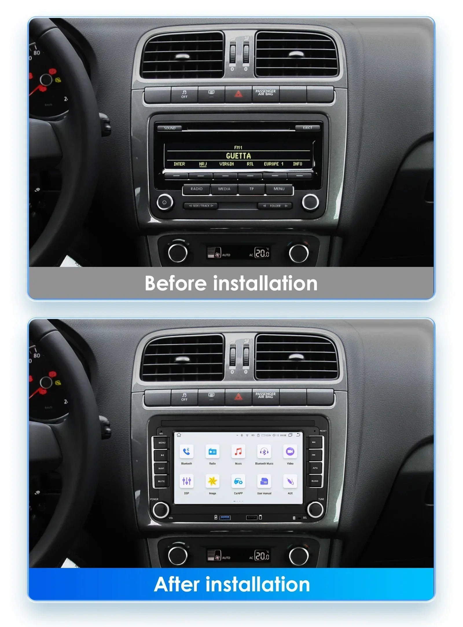 Android 13 Car Radio for VW POLO GOLF 5 6 Plus PASSAT B6 JETTA TIGUAN TOURAN SHARAN SCIROCCO CADDY Seat Carplay Audio Stereo GPS - trendingshoping.com