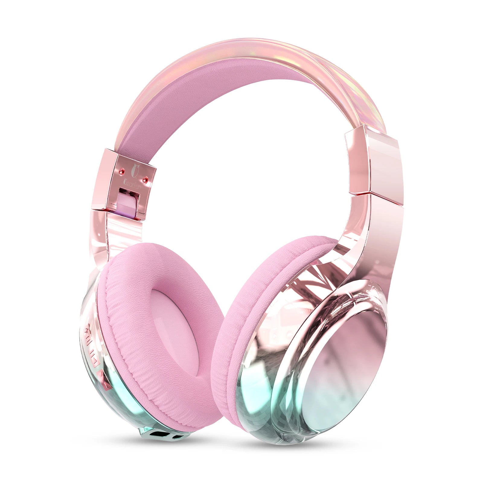 Glossy Bluetooth Headphones For Kids Girls Wireless Stereo Headset With Mic