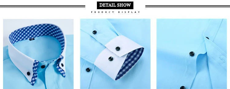 Men’s Long Sleeve Non-Iron Dress Shirt Regular Fit Formal Business Button Shirt