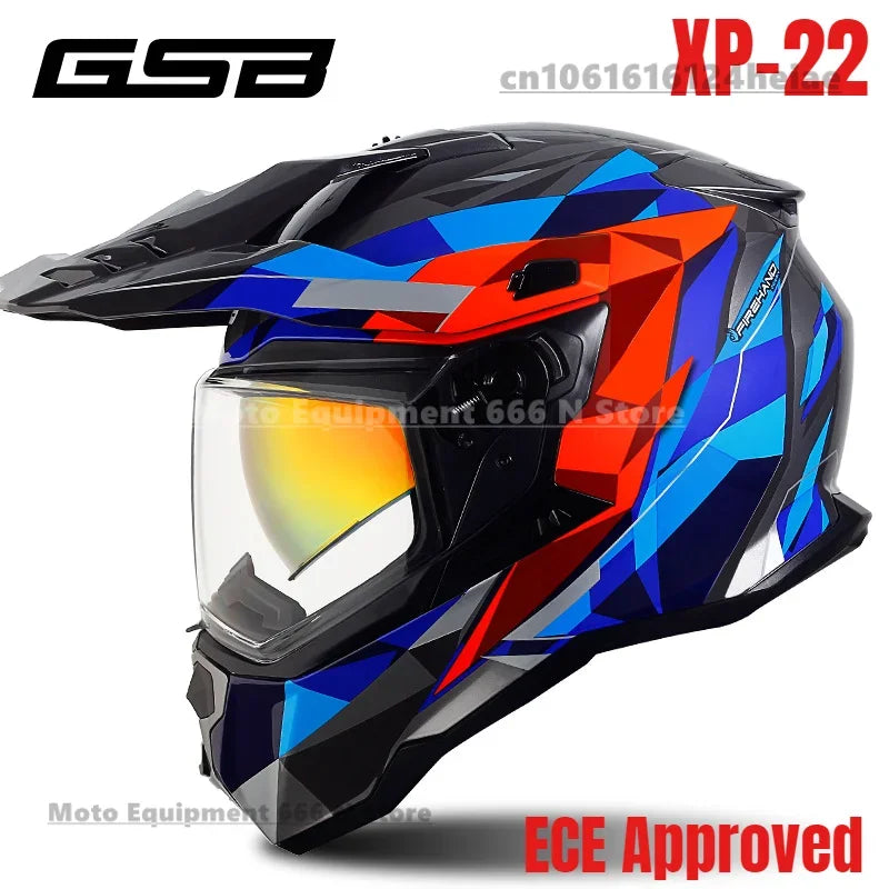 Gsb Motocross Helmet Men Full Face Moto Helm xp-22 Motorcycle Helmet Cross Downhill Off-road Helmet Men Casco Moto ECE Approved