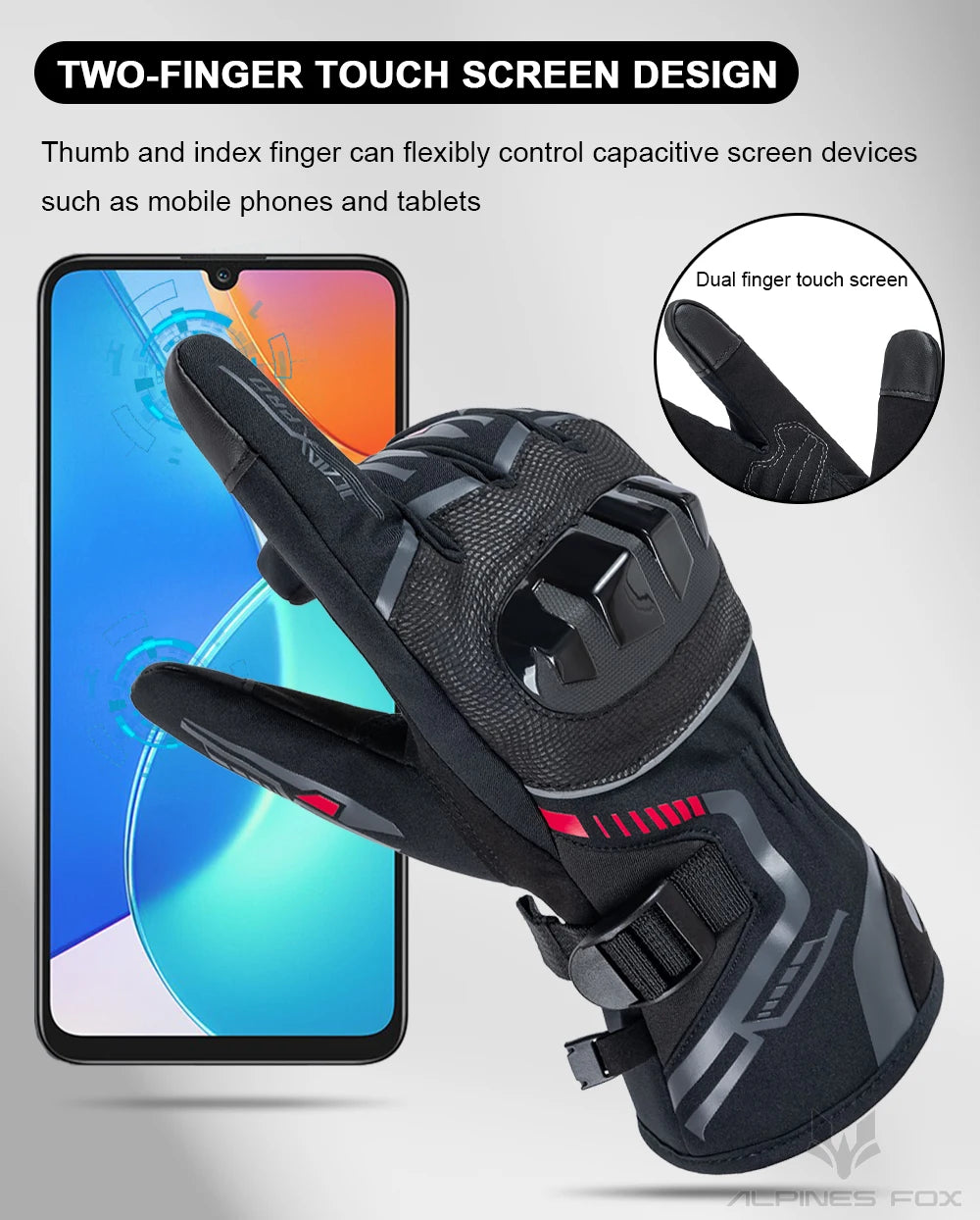 Autumn Winter Motorcycle Gloves Waterproof Keep Warm Guantes Moto Men Motorbike Riding Gloves Touch Screen Moto Motocross Gloves