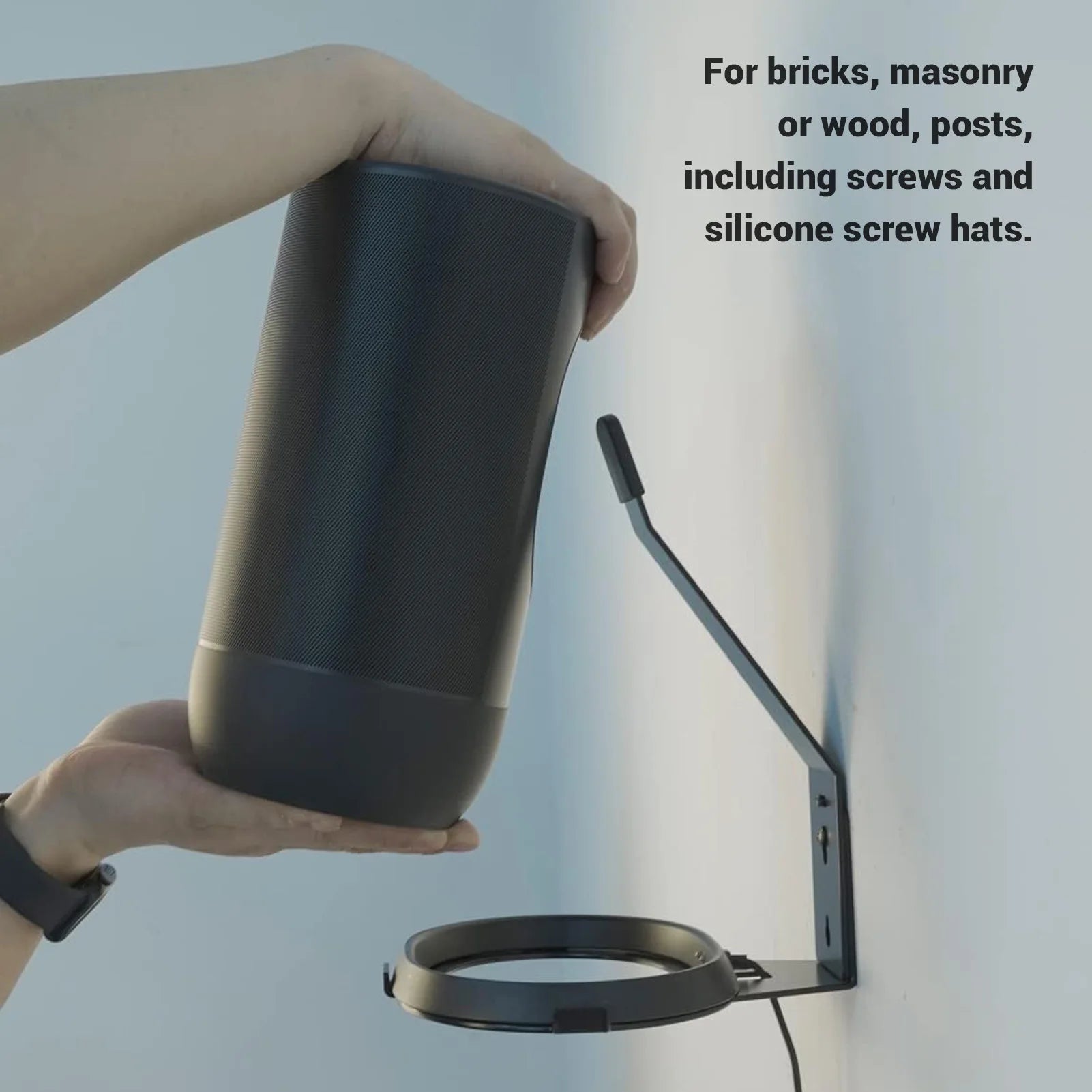 Speaker Mounting Shelf Heavy Duty Aluminum Alloy Speaker Wall Mount Weather Resistant for Move 2 for Bricks Masonry Wood Posts