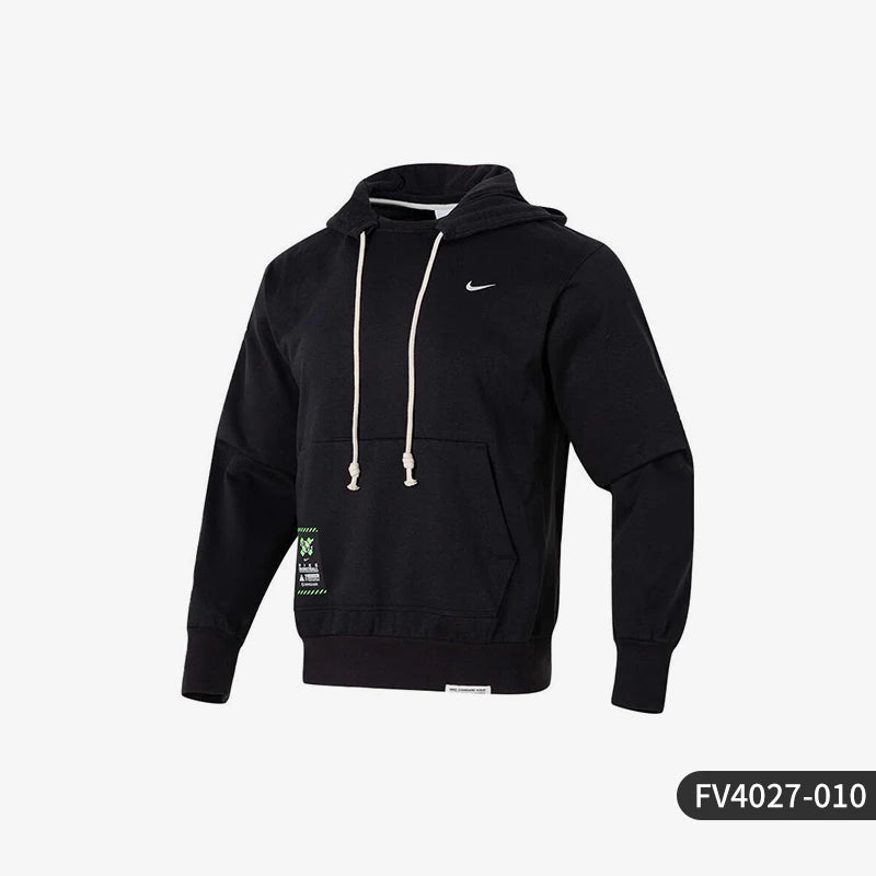 Men's Casual Warm Hooded Sweatshirt - Dri-FIT Performance Fleece Pullover - FV4027 - Black