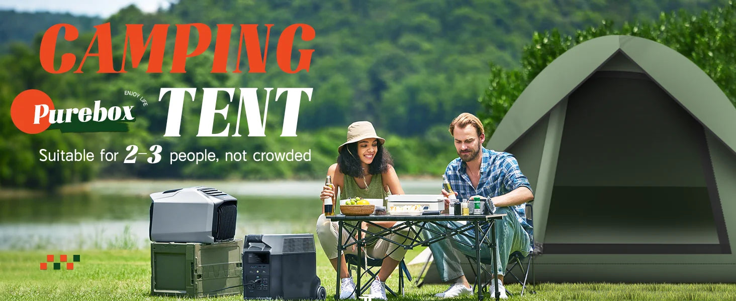 Camping Tent For 3 To 4 People With Shelter Waterproof Windproof Easy Setup Removable Outdoor Adventure Backyard Use