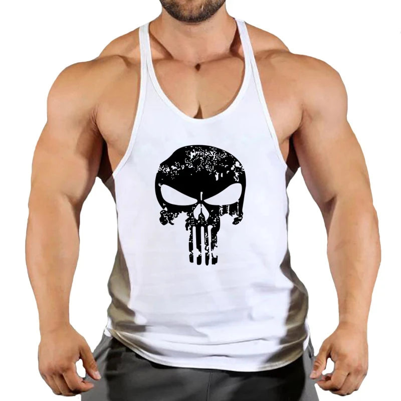 Top Gyms Men's Clothes Tank Vest Gym Shirt Undershirt Man Sportswear Bodybuilding Workout Vests Muscle Clothing Brand Fitness