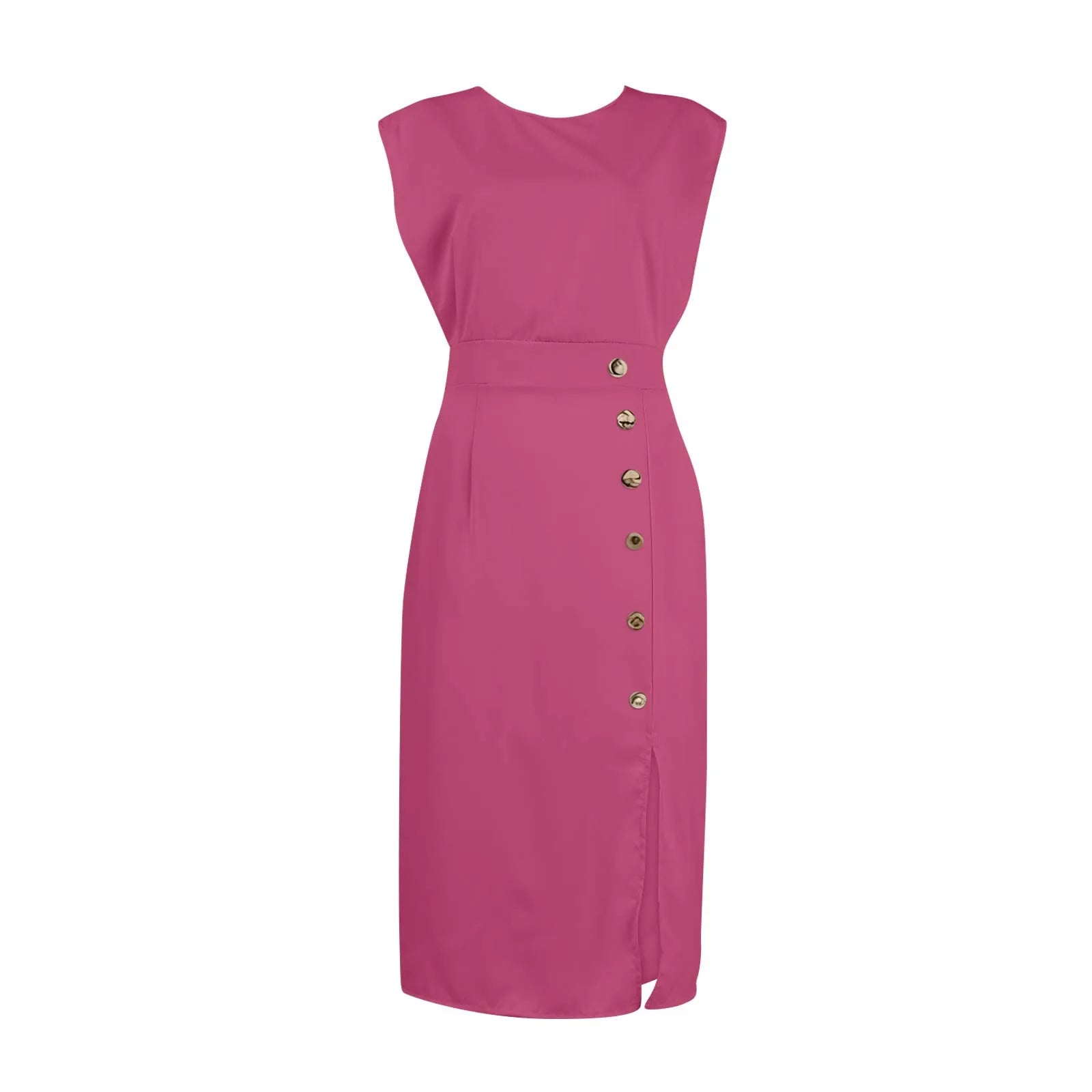 White Formal Autumn Dress for Women - Elegant Office & Evening French Style