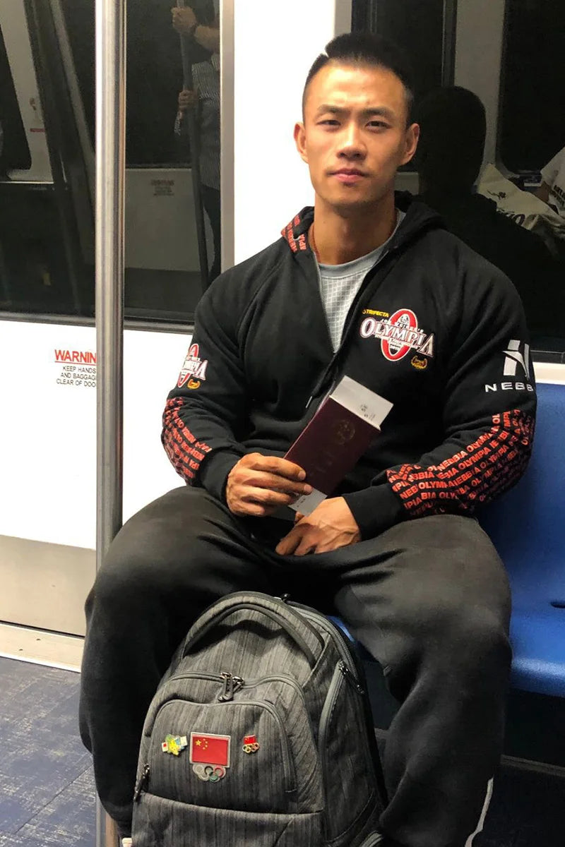 2026 New OLYMPIA Men Gyms Hoodies Gyms Fitness Bodybuilding Sweatshirt Pullover Sportswear Male Workout Hooded Jacket Clothing