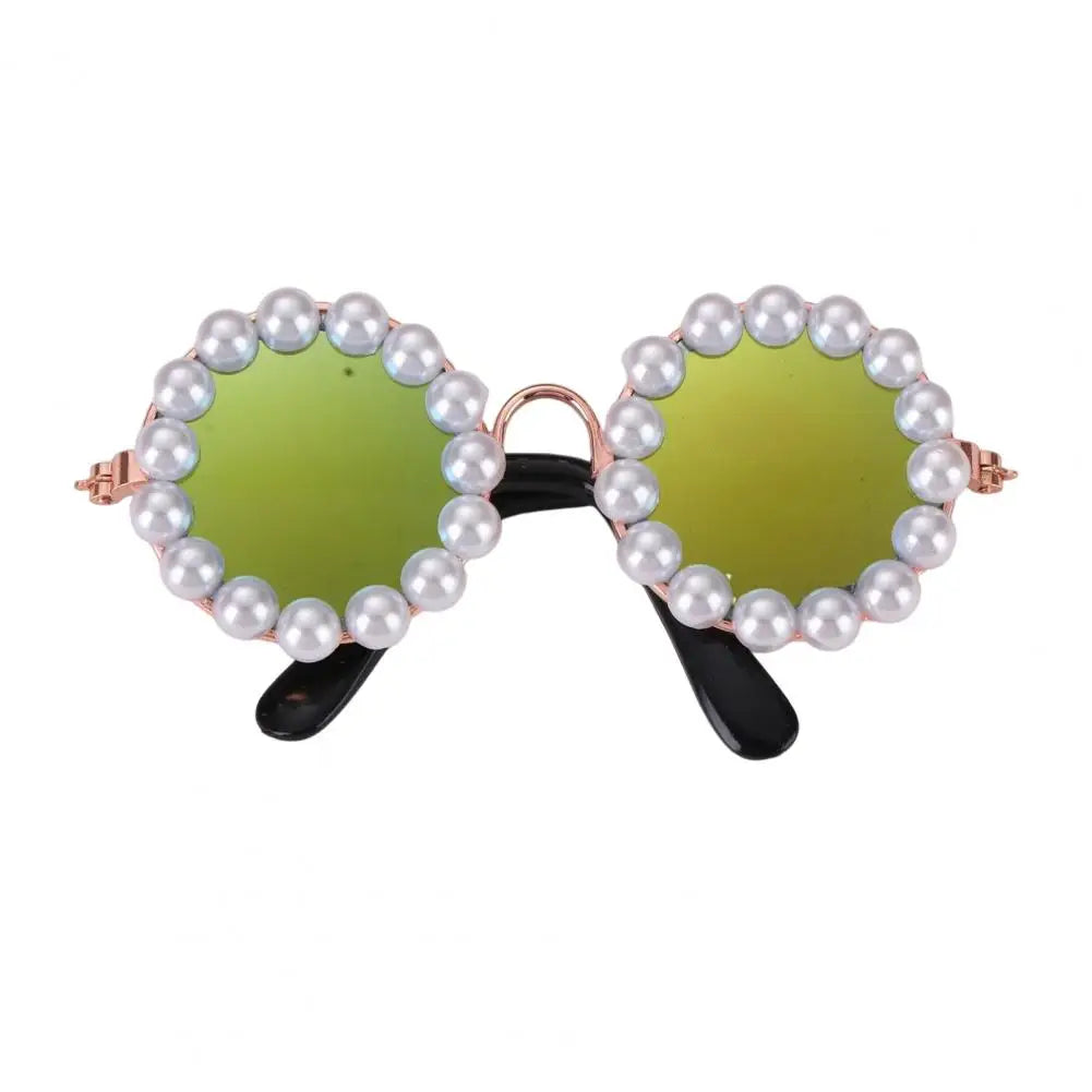 Pet Costume Sunglasses Faux Pearl Decor for Cats Dogs