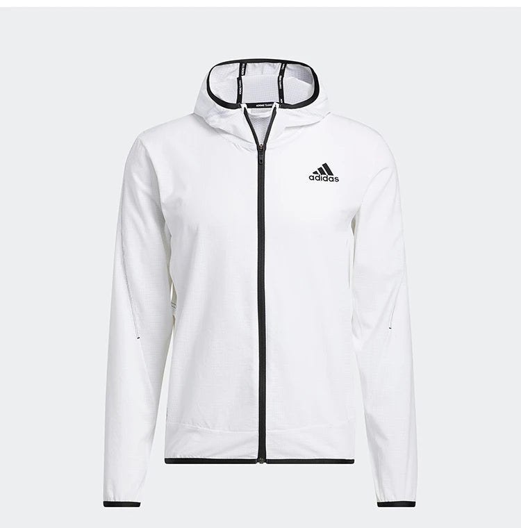 HEAT.RDY Warrior Training Jacket - Men's Slim Fit Sport Zip-Up Hoodie - GT8261 - White