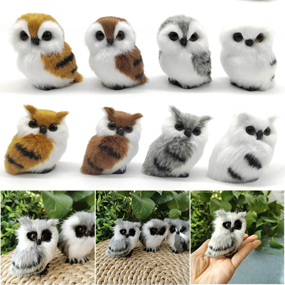 Simulation Owl Ornaments Plush Toys Cute Doll Artificial Fur Toy Christmas Tree Decor Pendant Christmas Gift For Kids Home Decor - trendingshoping.com