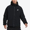 Men's Winter Fleece Hooded Loose Jacket - Thermal Water-Repellent Sportswear - FB8619-010 - Black