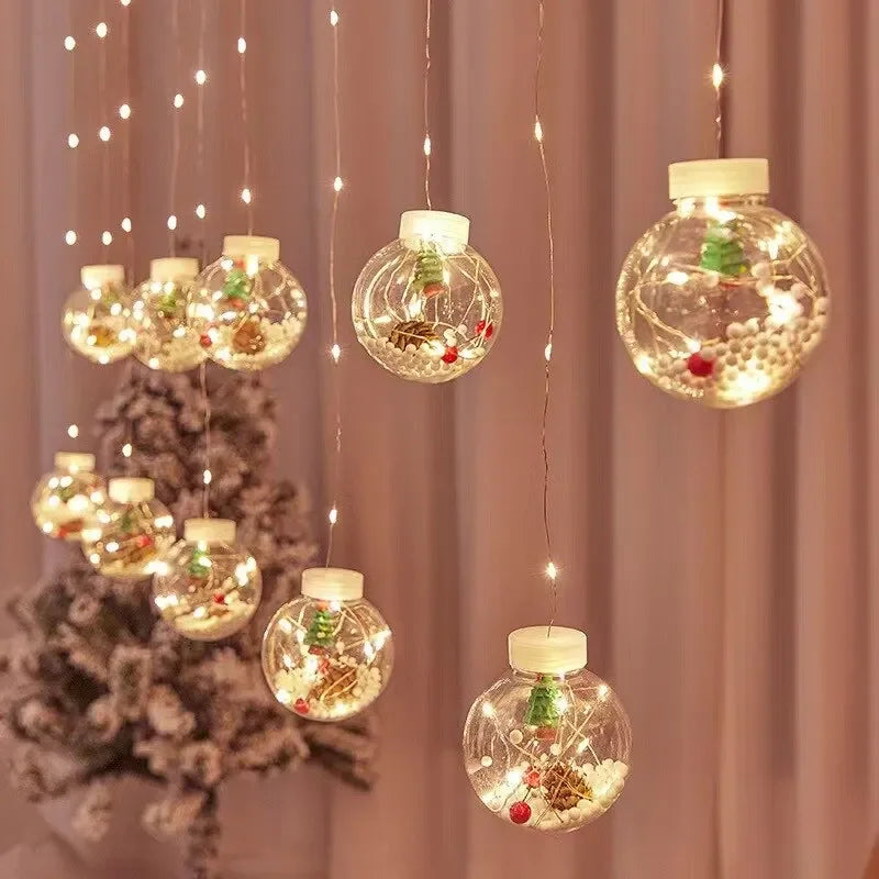 Christmas Wish Ball LED Fairy Curtain Light String Wedding Holiday Garland Lamp