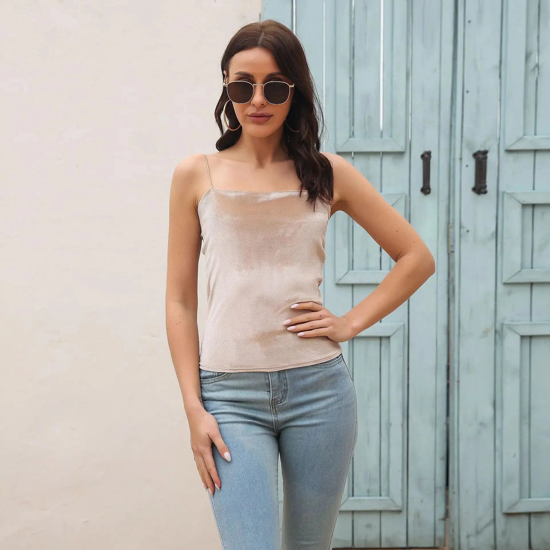 Sexy Velvet Halter Crop Top – Trendy Backless Camisole for Women - trendingshoping.com