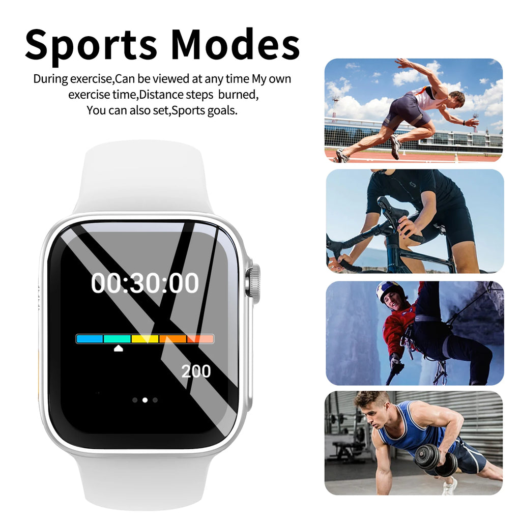 Smart Watch with 2.01'' HD Display – Wireless Calling, Message Notifications, Fitness Tracking, Music Control for Men & Women