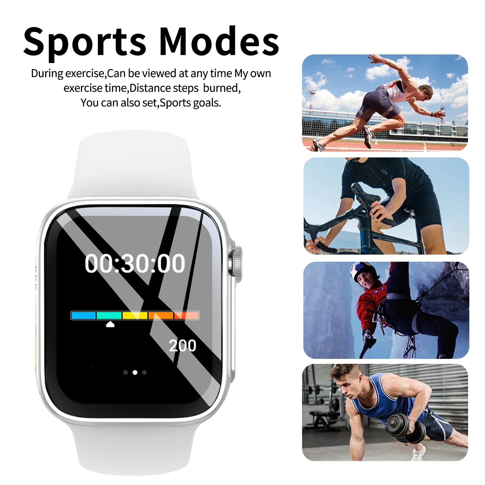 Smart Watch with 2.01'' HD Display – Wireless Calling, Message Notifications, Fitness Tracking, Music Control for Men & Women