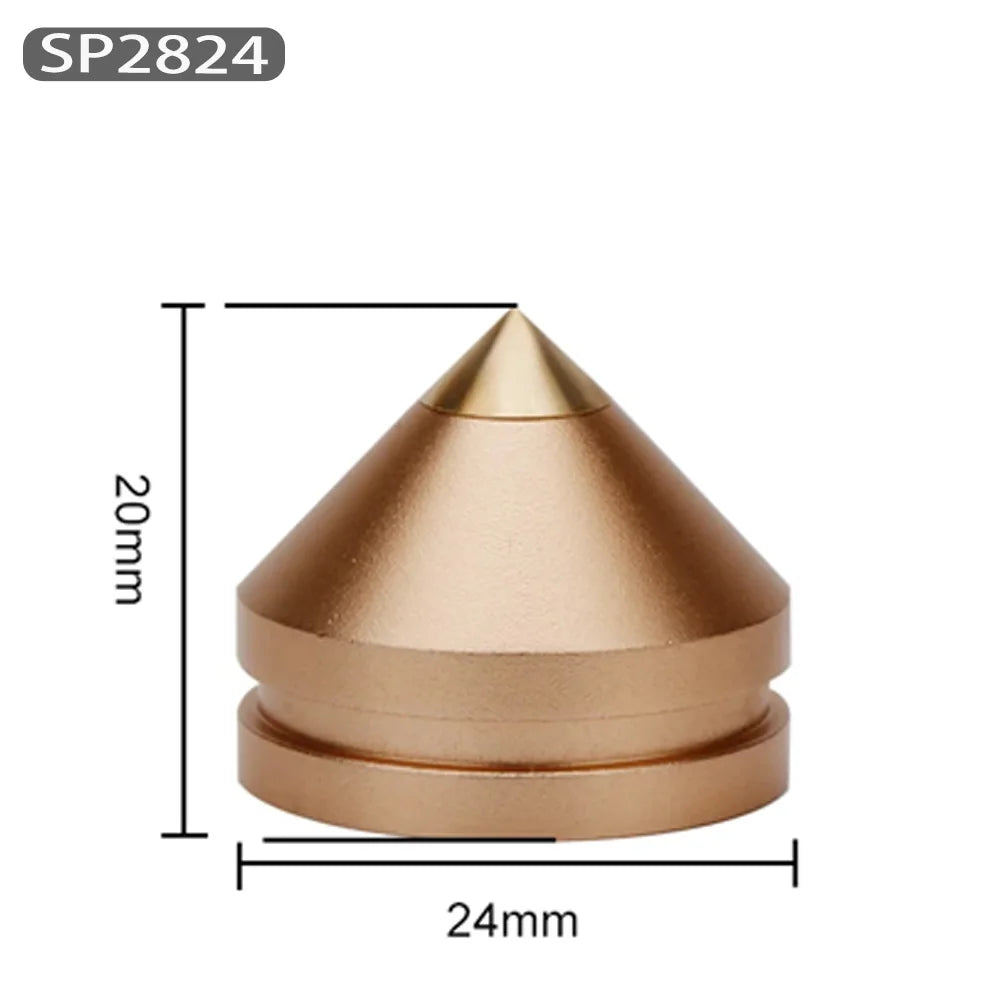 Speaker Stand Feet Foot Pad aluminium alloy metal Spikes Cone Floor Foot Nail for loudspeakers Shoes Spike shock absorber