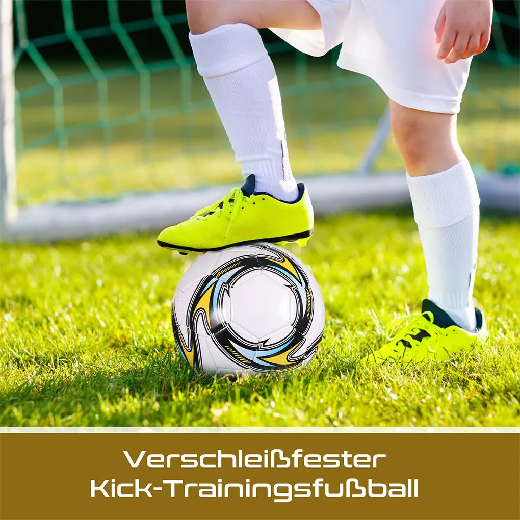 Official Size 5 Training Soccer Ball - Durable Machine-Stitched PVC Football