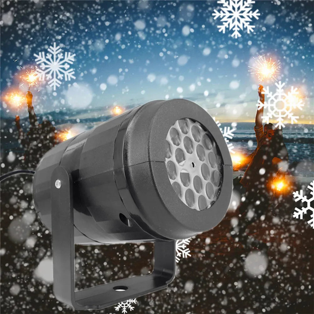 Christmas Snowflake Projector Light Large Decoration Christmas Party Laser Led Stage Light Rotating Xmas Lighting Garden Decor