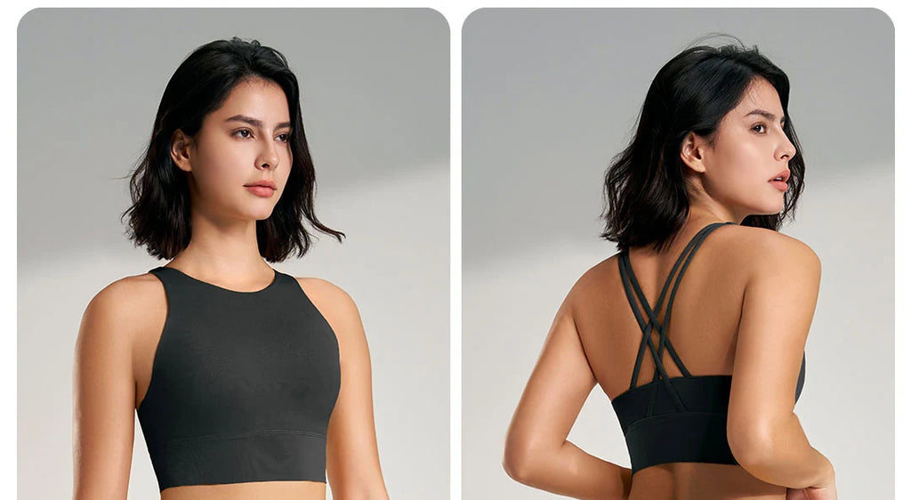 New women's sports underwear gym bra high-intensity sports yoga underwear quick-drying shockproof yoga undershirt