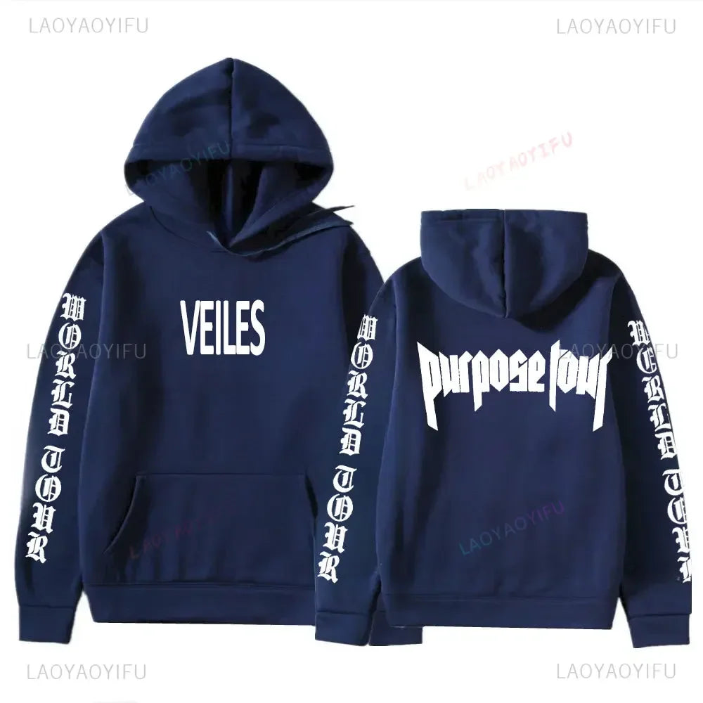 HoodiMen's & Women's Hoodie – Justin Bieber Purpose Tour Print, Hip Hop Streetwear Fleece Pullover, Warm Fashion Hoodye Sweatshirt