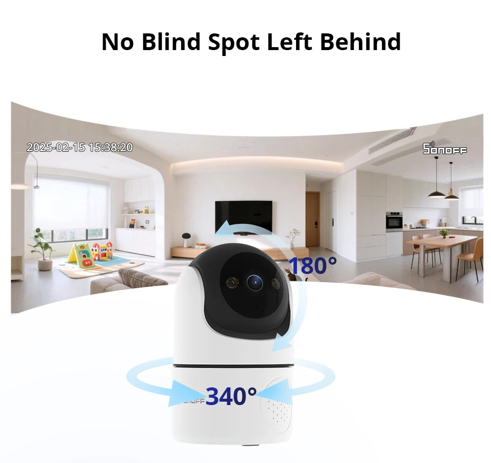 Sonoff Cam PT2 Smart Home Security Camera HD Night Vision Panoramic View Remote Monitoring With Two Way Interaction