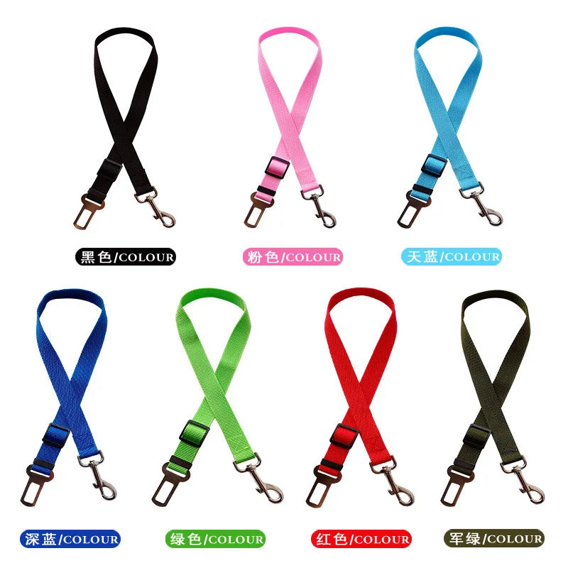 Pet Car Seat Belt Safety Leash Adjustable for Dogs Cats