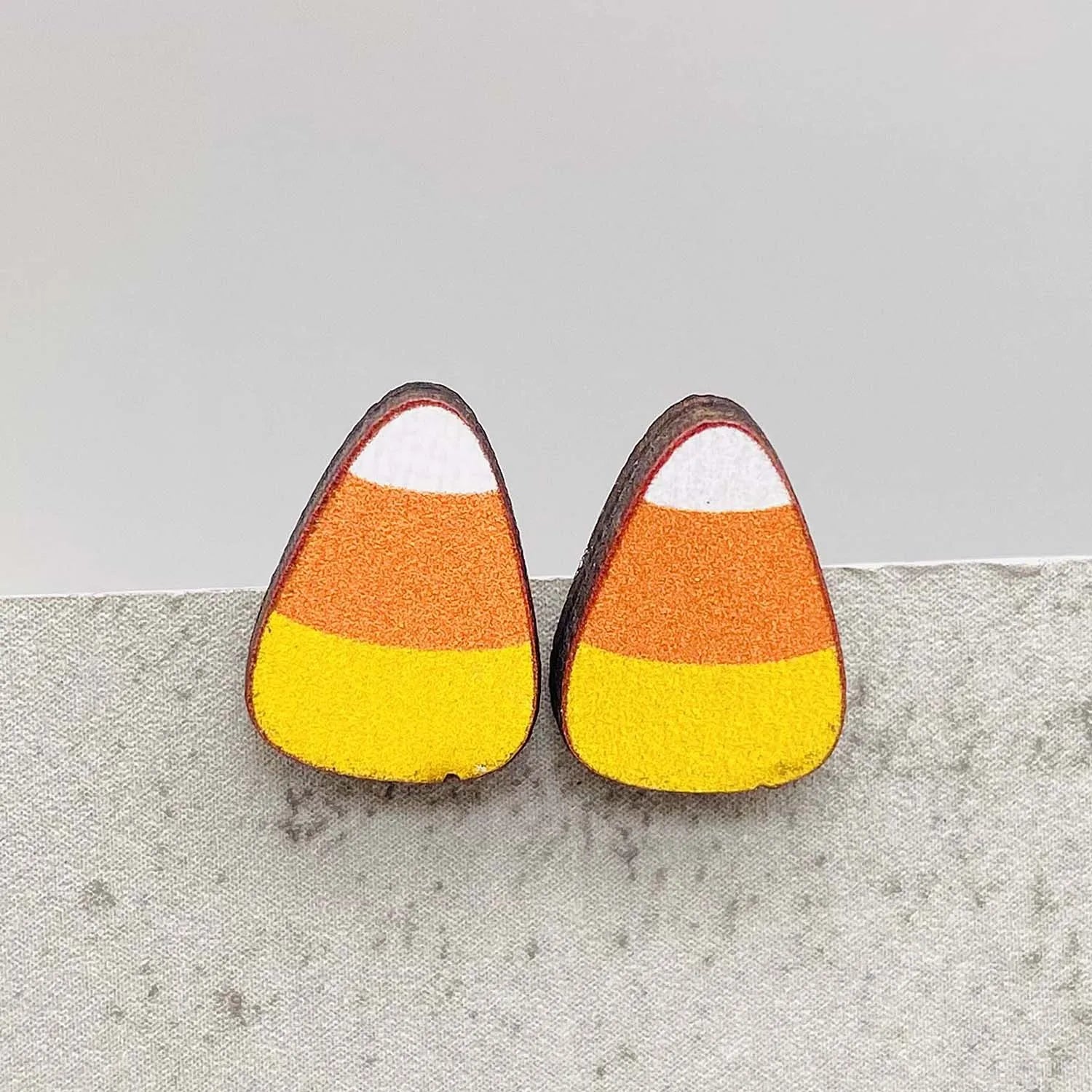 New Autumn Thanksgiving Ear Studs Maple Leaf  Pumpkin Turkey Sunflowe Dwarf Wooden Earrings Jewelry Thanksgiving Festival Gift