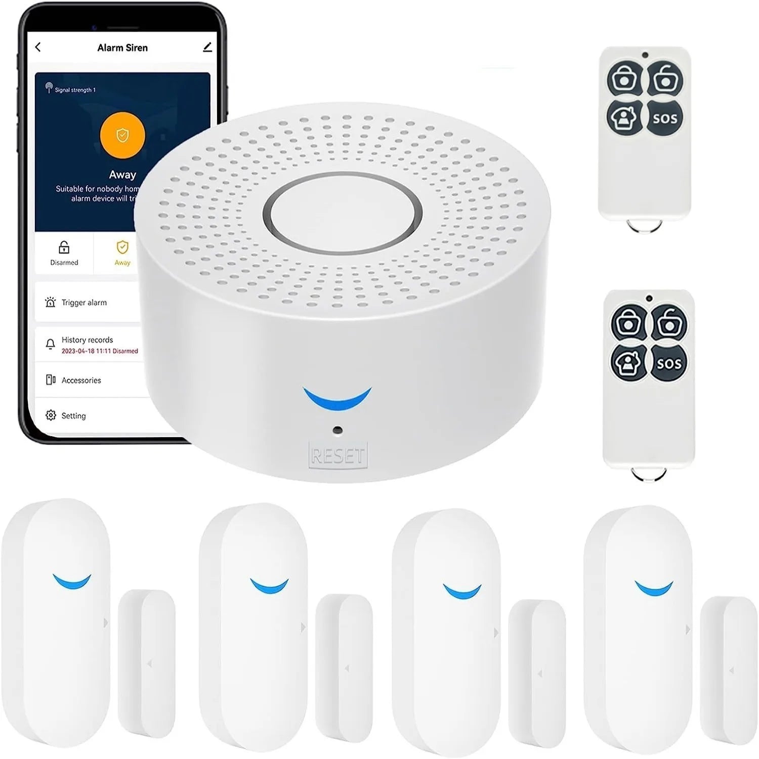 Wireless Wifi Smart Home Automation Security Alarm System With Door Sensor Motion Sensor Smart Life App Burglar Siren