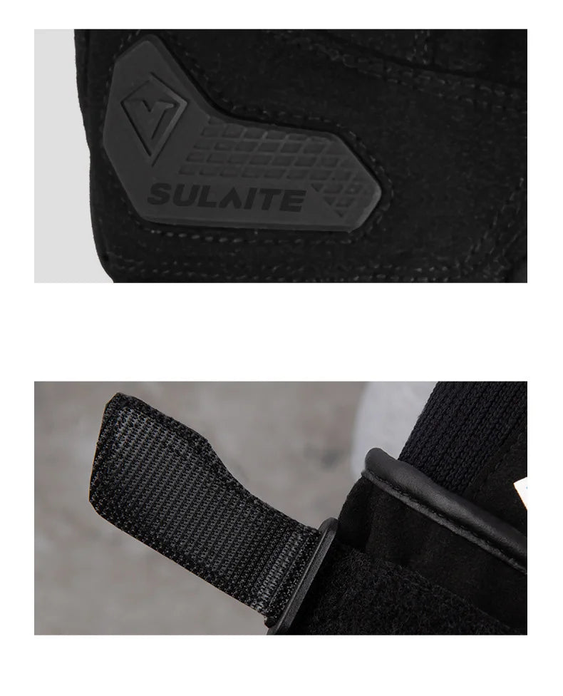 Waterproof Winter Motorcycle Gloves Genuine Goatskin Leather Warm Touch Screen