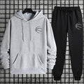 Men's 2-Piece Urban Sportswear Set - Casual Autumn & Winter Hoodie and Joggers Suit