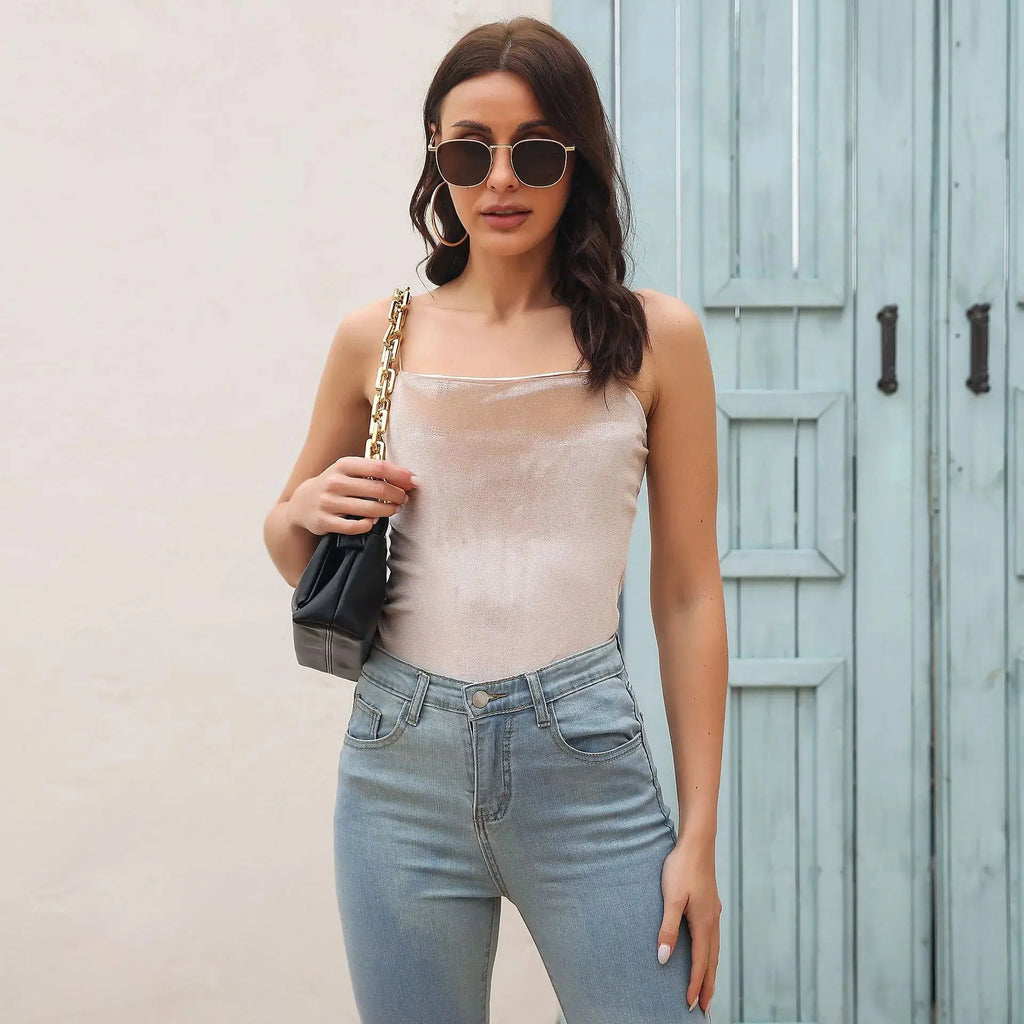 Sexy Velvet Halter Crop Top – Trendy Backless Camisole for Women - trendingshoping.com