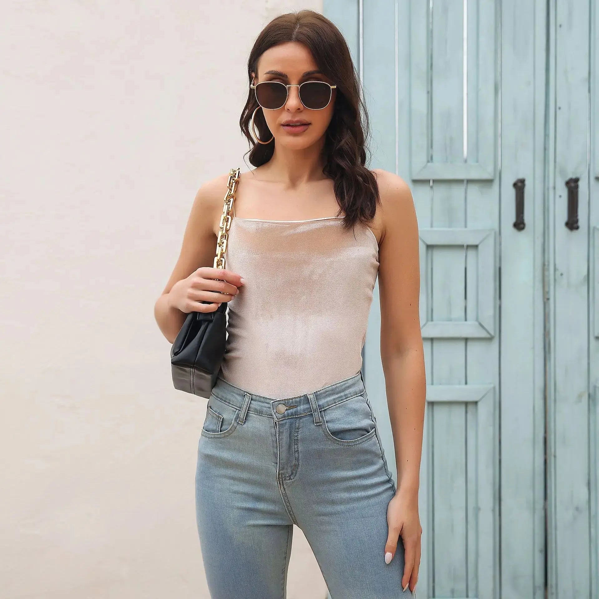 Sexy Velvet Halter Crop Top – Trendy Backless Camisole for Women - trendingshoping.com